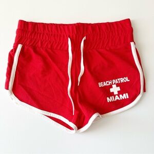 Red Miami Beach Patrol Shorts